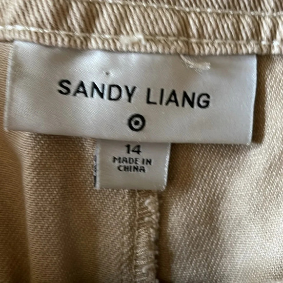 Sandy Liang For Target Womens Cargo Pants Size 14 Mid Rise Straight Leg - Picture 9 of 12